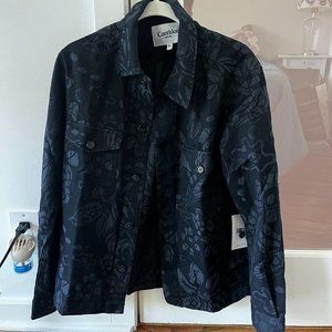 Corridor NYC Black Floral Military Jacket -- XS, NWT